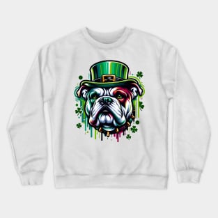 American Bulldog Celebrates Saint Patrick's Day Crewneck Sweatshirt